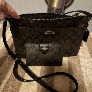 Elegant Brown coach Crossbody Bag